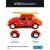 Машинка металлическая Kinsmart 1:24 «1967 Volkswagen Classical Beetle w/ wooden surfboard» KT7002DFS-1, инерционная / Красная